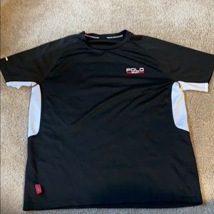 Men’s Polo Sport Dry Fit T Shirt Black Medium